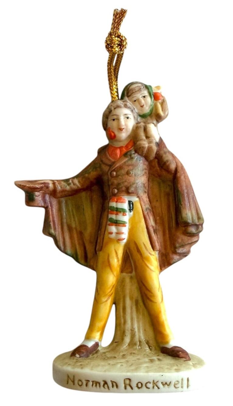 Norman Rockwell Tiny Tim Ornament Gorham Saturday Evening Post